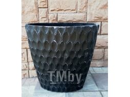Вазон ForGarden Файберклэй Modern BN10367 (состаренный черный)