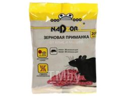 Средство для борьбы с вредителями Nadzor Зерновая приманка от мышей и крыс (200г)
