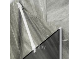 Стеклянная шторка для ванны MaybahGlass MGV-129-1у (графитовое матовое стекло/белый матовый)
