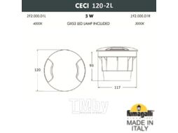Светильник уличный Fumagalli Ceci 2F2.000.000.AXG1L