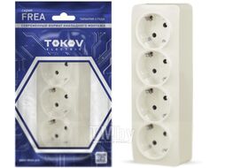 Розетка Tokov Electric Frea TKE-FR-R4Z-C02 (бежевый)
