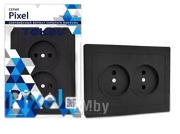 Розетка Tokov Electric Pixel TKE-PX-R2F-C14 (карбон)