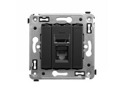 Розетка DKC Avanti RJ-45 / 4412463 (черный матовый)