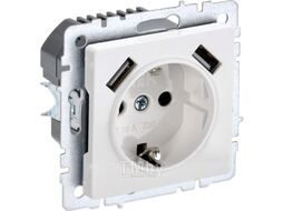 Розетка IEK Brite BR-R14-16-U21-D31-K01 (белый)