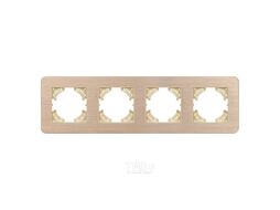 Рамка для выключателей и розеток Arlight FRM-AKIRY-AL-4-GD / 049733