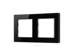 Рамка для выключателей и розеток Arlight FRM-GLARE-GS-2-BK / 043797