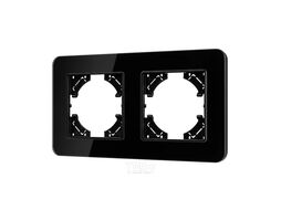 Рамка для выключателей и розеток Arlight FRM-OMALI-GS-2-BK / 049693