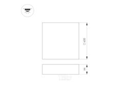 Потолочный светильник Arlight SP-QUADRO-S400x400-40W Day4000 BK 120deg / 034795
