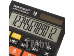 Калькулятор Brauberg Ultra Color-12-BKRG / 250499 (черный/оранжевый)