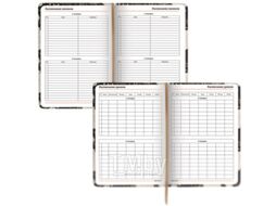 Ежедневник Brauberg Цветы на черном / 112707