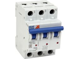 Выключатель автоматический КЭАЗ 3P C 63А 6кА OptiDin BM63-3C63-УХЛ3 / 260802