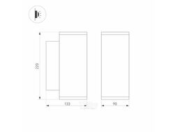 Бра уличное Arlight LGD-FORMA-WALL-TWIN-R90-2x12W Day4000 BK / 037251