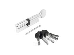 Цилиндровый механизм замка Аллюр HD FG 100-5К CP (45x55G) перфорированный ключ (хром)