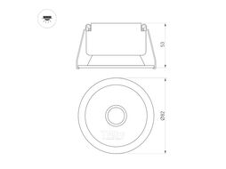Точечный светильник Arlight MS-HARBOR-R82-10W Warm3000 BK 50deg / 048282