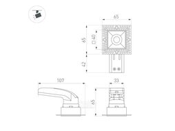 Точечный светильник Arlight MS-RIALTO-TRIMLESS-S40x40-9W Warm3000 BK 36deg / 048321