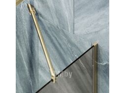 Стеклянная шторка для ванны MaybahGlass MGV-127-3у (бронзовое стекло/золотой)