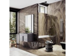 Стеклянная шторка для ванны MaybahGlass MGV-139-4у (бронзовое стекло/хром глянцевый)
