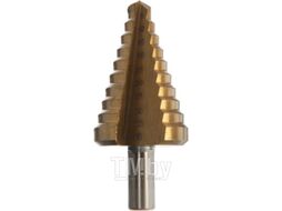 Сверло Tundra Pro ступенчатое HSS TiN трехгранный хвостовик 9-36мм 5570237
