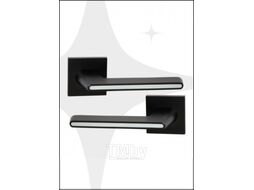 Ручка дверная Abriss R21.190 MBP/WH (черный матовый/белая вставка)