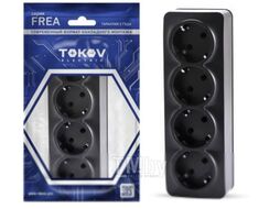 Розетка Tokov Electric Frea TKE-FR-R4Z-C14 (карбон)