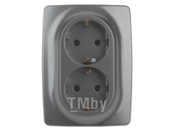 Розетка ЭРА Schuko 12-2106-12 / Б0031234 (графит)