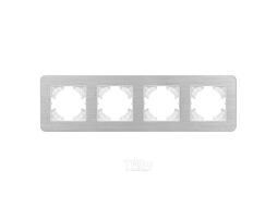 Рамка для выключателей и розеток Arlight FRM-AKIRY-AL-4-SR / 049731