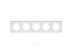 Рамка для выключателей и розеток Arlight FRM-PERIO-PL-5-BK / 049763
