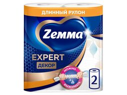 Полотенца бумажные Expert, 2 рул, 3 слоя, декор Zemma 515561