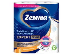 Полотенца бумажные Expert, 2 рул, 3 слоя, декор Zemma 515561
