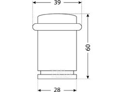 Ограничитель дверной Стандарт 588А-1 GP (золото)