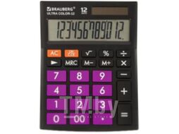 Калькулятор Brauberg Ultra Color-12-BKPR / 250501 (черный/фиолетовый)