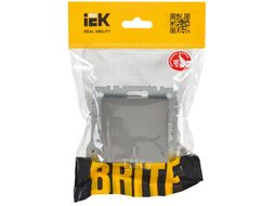 Выключатель IEK Brite BR-V12-1-10-K46 (сталь)