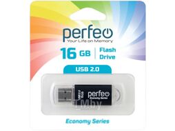 Usb flash накопитель Perfeo 16GB E01 / PF-E01B016ES (черный)