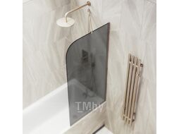 Стеклянная шторка для ванны MaybahGlass MGV-133-2у (графитовое матовое стекло/бронзовый)