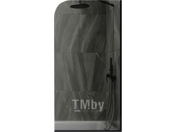 Стеклянная шторка для ванны MaybahGlass MGV-146-6у (графитовое стекло/черный)