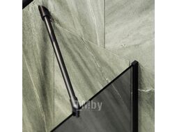 Стеклянная шторка для ванны MaybahGlass MGV-146-6у (графитовое стекло/черный)