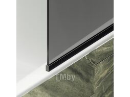 Стеклянная шторка для ванны MaybahGlass MGV-146-6у (графитовое стекло/черный)