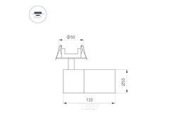 Спот Arlight LGD-ARTEMIS-BUILT-FLAP-R55-12W Warm3000 BK 8-80deg / 051796