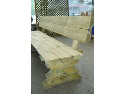 Скамья садовая Массив-Древ L200 2000x600xН830 (со спинкой)