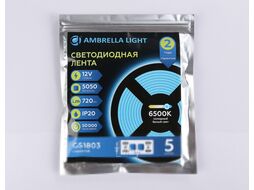 Светодиодная лента Ambrella 5050 30Led 7.2W 6500K / GS1803
