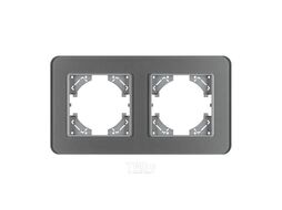 Рамка для выключателей и розеток Arlight FRM-OMALI-SFGS-2-GR / 049710