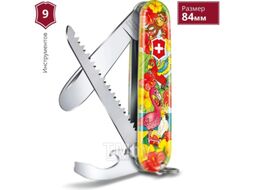 Нож швейцарский Victorinox Попугай +раскраска и шнурок на шею / 0.2373.E3 (красный)