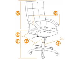 Кресло офисное Tetchair Trendy экокожа/ткань (коричневый/бронзовый)
