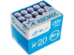 Комплект батареек Космос LR03 20BOX / KOCLR0320BOX (20шт)