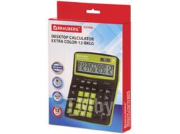 Калькулятор Brauberg Color-12-BKLG / 250477 (черно-салатовый)