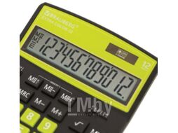 Калькулятор Brauberg Color-12-BKLG / 250477 (черно-салатовый)