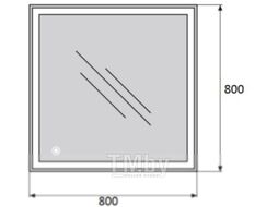 Зеркало BelBagno SPC-GRT-800-800-LED-TCH-WARM