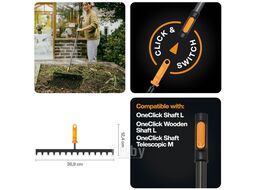 Грабли мет. для грунта 14 зубьев OneClick FISKARS 1080677