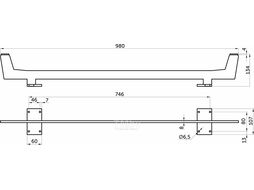 Опора меб. мет. BASIS h130 черный муар AKS 126799