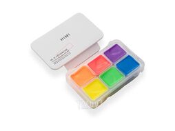 Краски гуашевые "Jelly Cup.Glow in the dark. Bright color" набор 6 цв., 23 мл., кювета, пластиковый футляр HIMI YSF1244